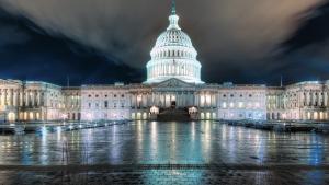 The White House in Washington DC at night