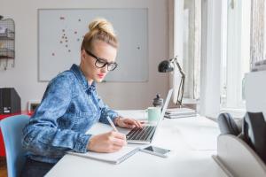 marketer writing