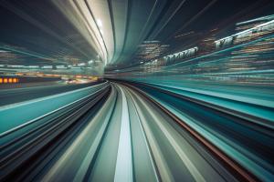 light trails representing speed