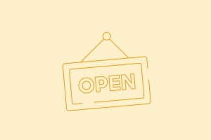 Open business sign