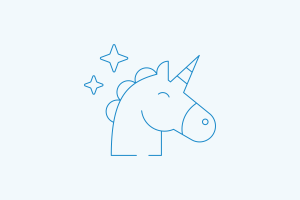 Unicorn with sparkles
