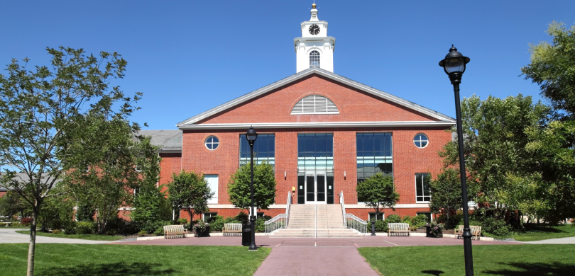 Building on Bentley University campus