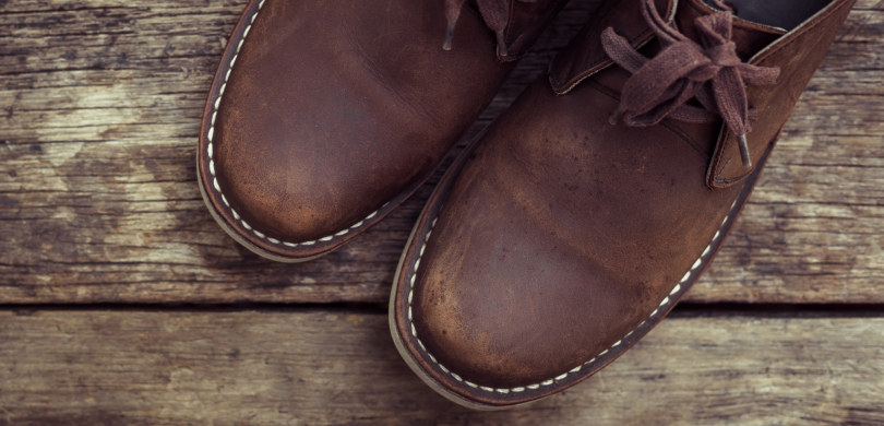 Brown leather shoes