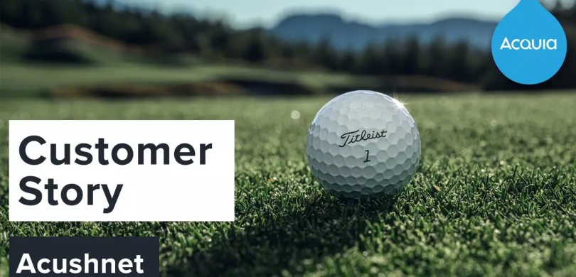 Video Title Screen with text saying Customer Story Acushnet