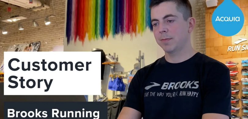 Video Title Screen with text saying Customer Story Brooks Running