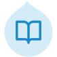 Book icon in blue droplet