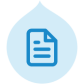 documentation icon in blue droplet