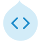 Code Icon in blue droplet