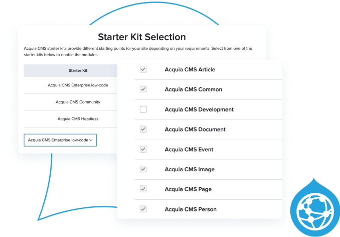 Acquia CMS product screenshots