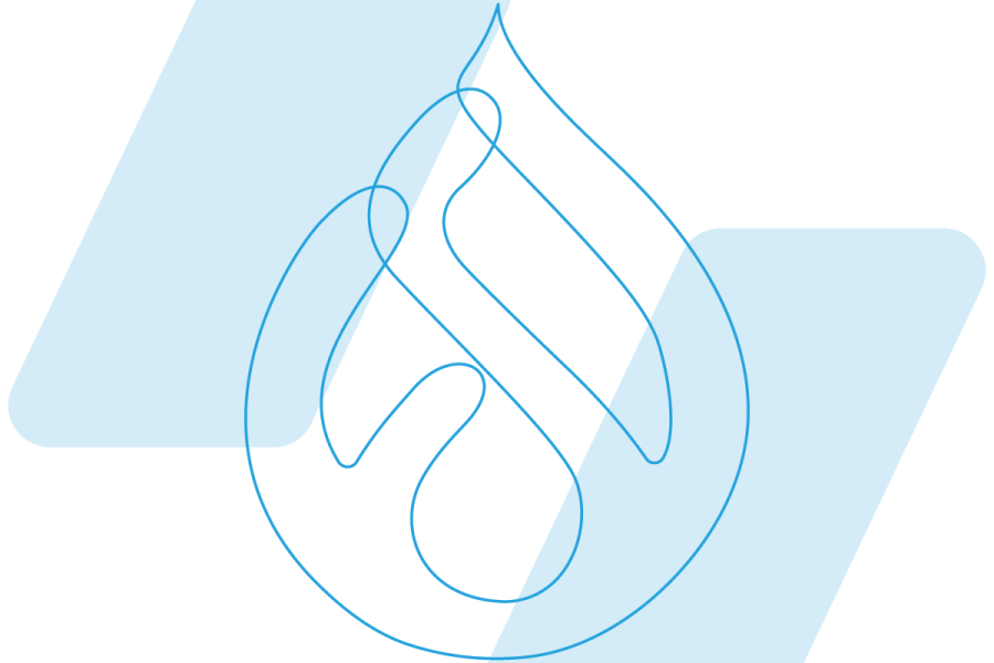 Drupal line icon rounded angled graphics