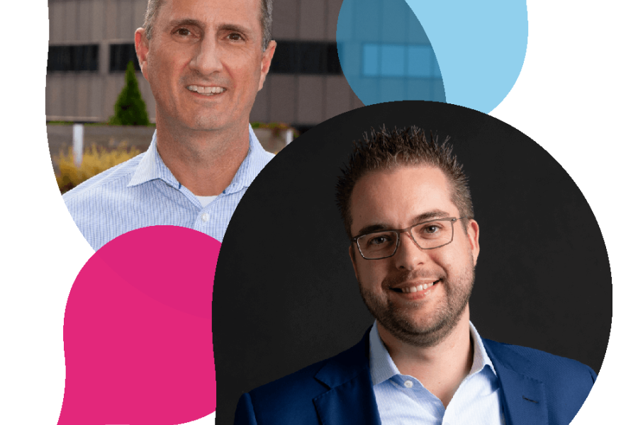 Steve and Dries leadership headshots and graphics