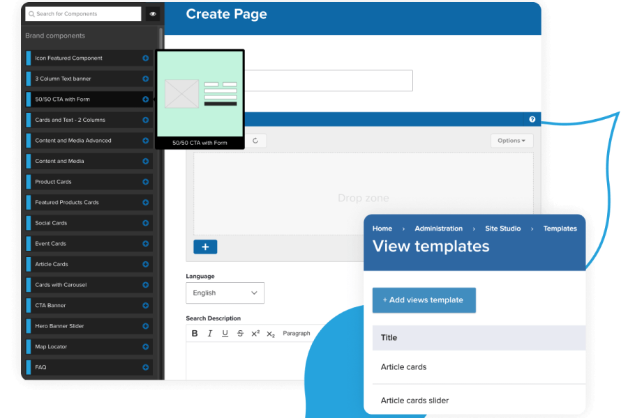 Quickly Create New Pages Screen Shots