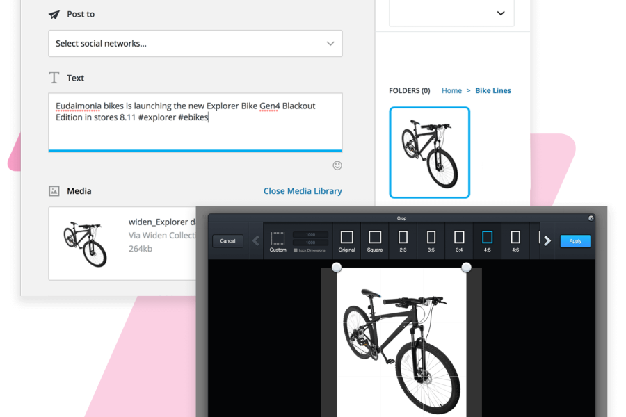 Product Screenshot with pink brand sprinkles