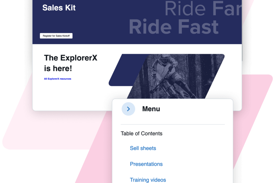 Product Screenshot with pink brand sprinkles