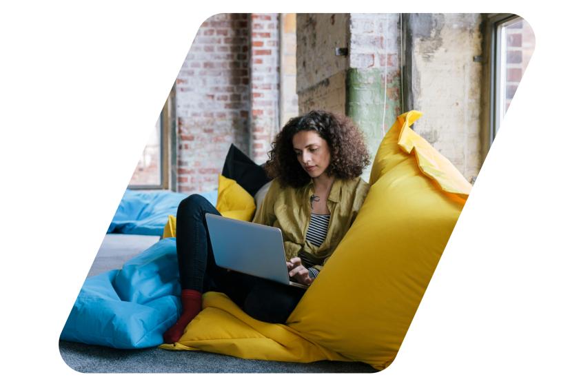 woman on a computer 