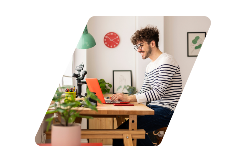 Man on a computer