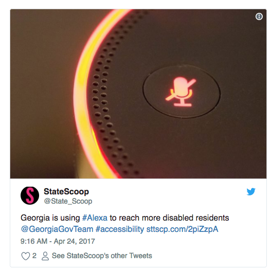 State of Georgia Interacts With Citizens Via Amazon Echo