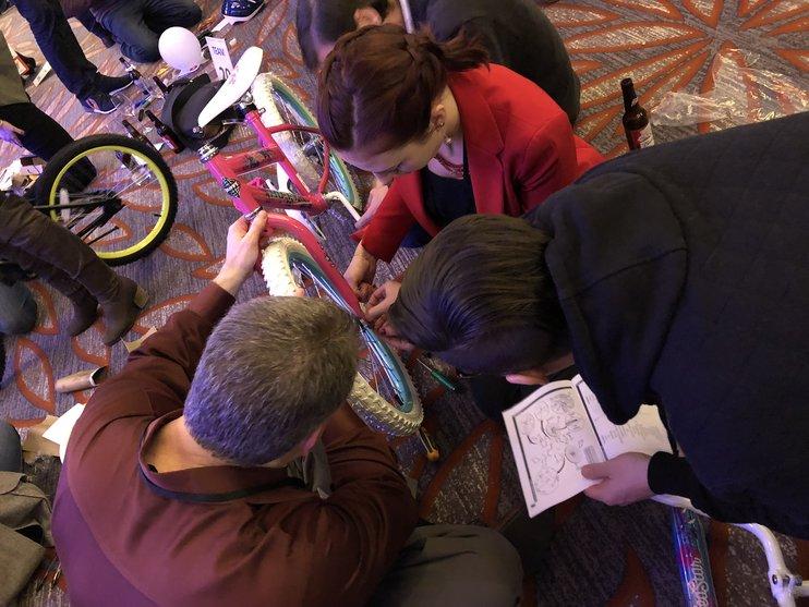 Open configuration options Building bikes for the Boys and Girls Club