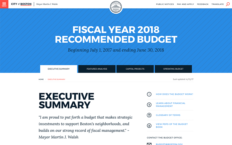 Boston.gov Makes 840-Page Budget Proposal an Interactive Read