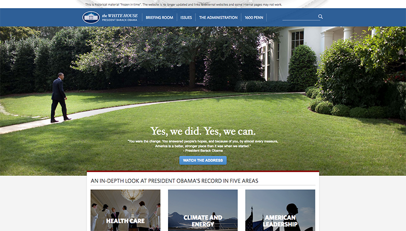 Obama Presidential Library / National Archives Site Establishes The Digital Record