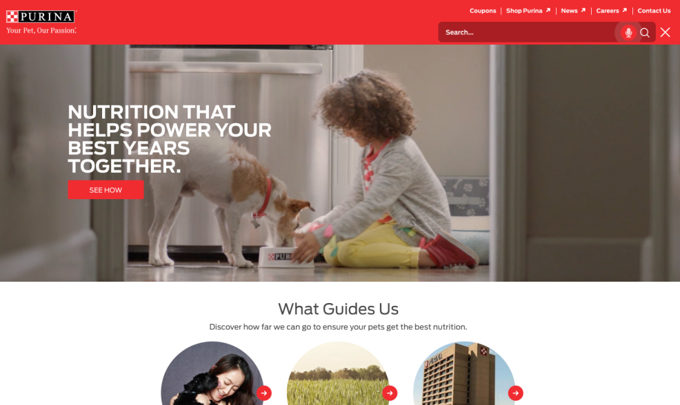 A new way to navigate Purina.com