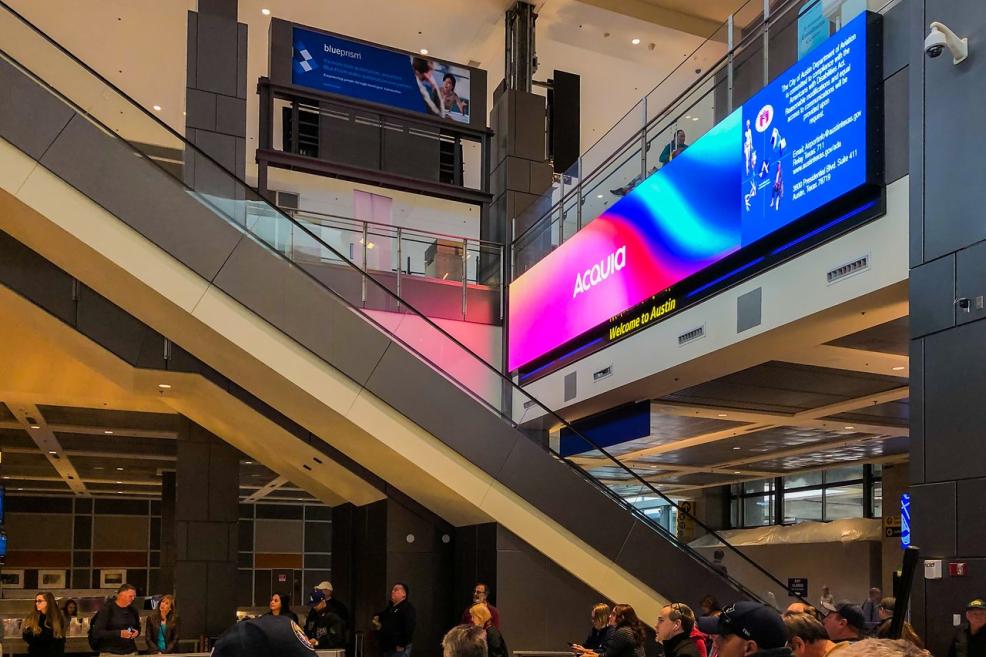 Acquia Engage Austin airport banner