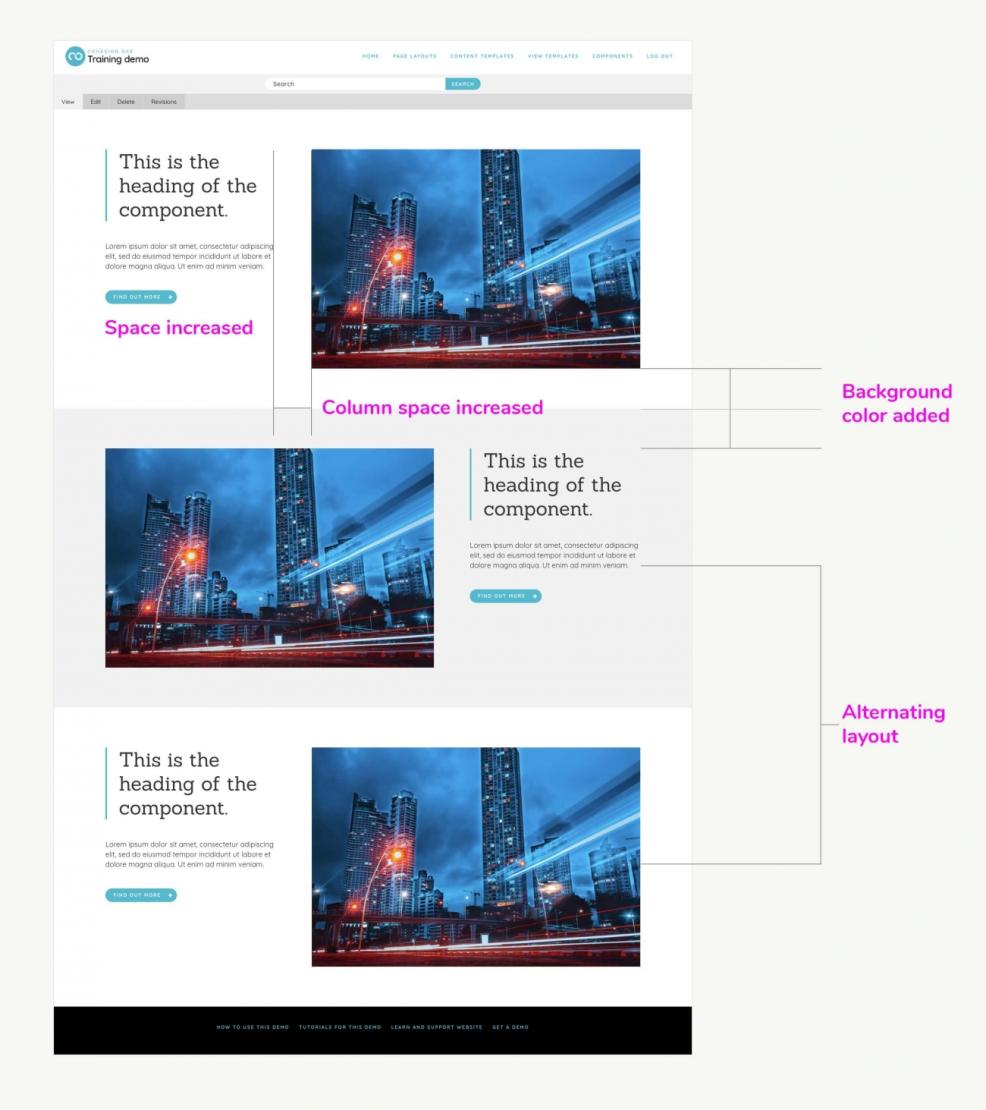 Component layout issues resolved