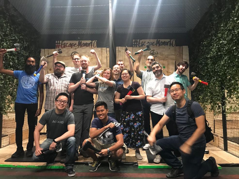 toronto team in an escape room