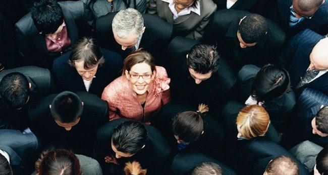 individual in a crowd