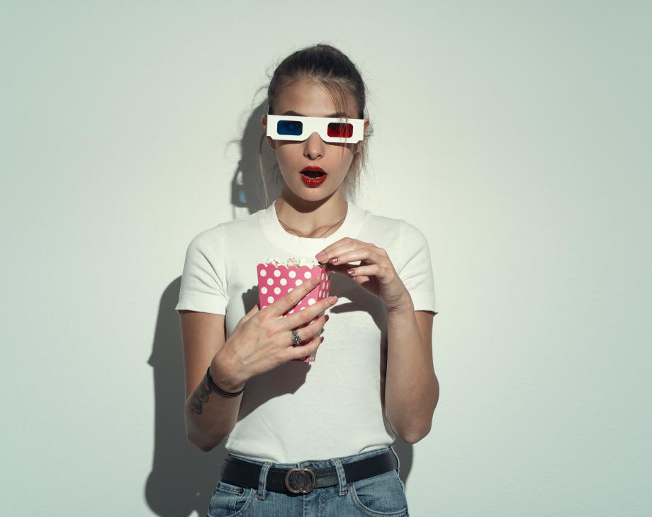 person watching virtual event
