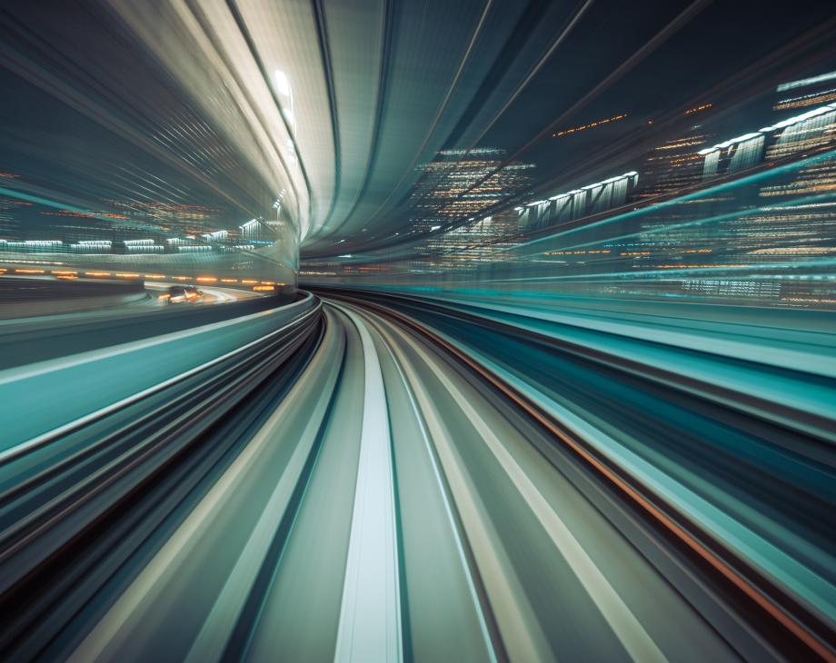 light trails representing speed