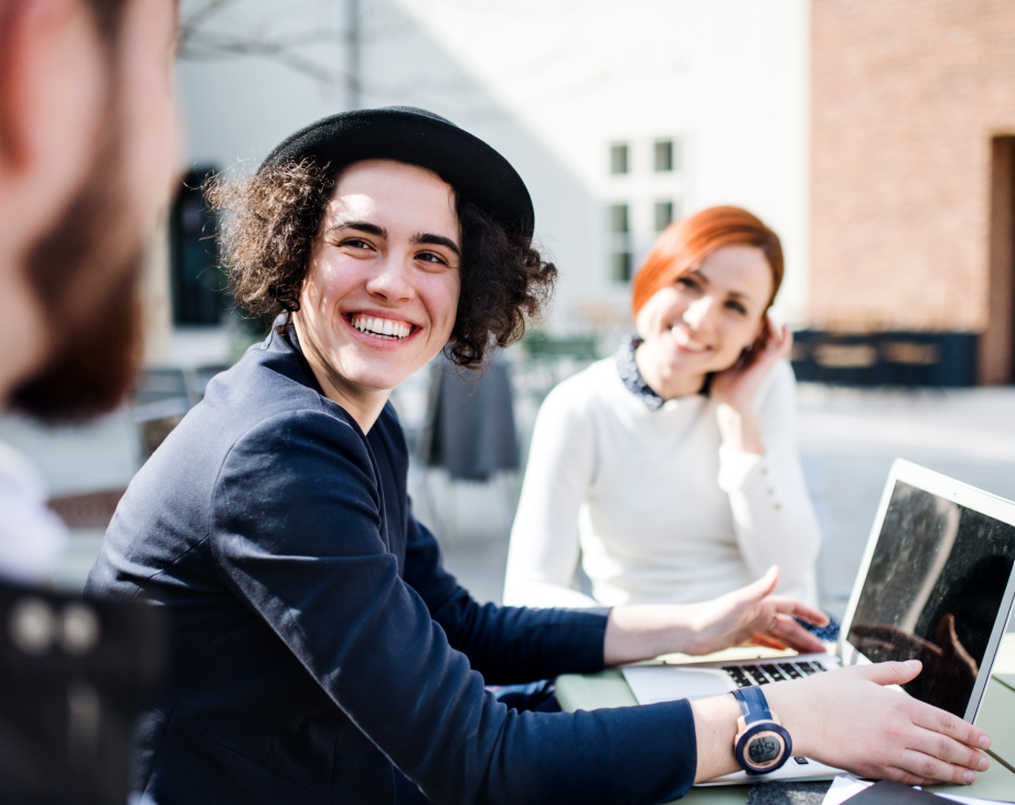 Women on a computer