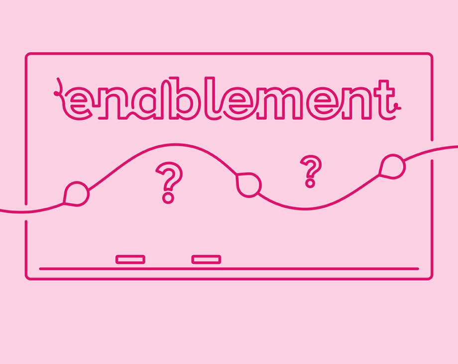 Blog header image: Marketing Enablement article.