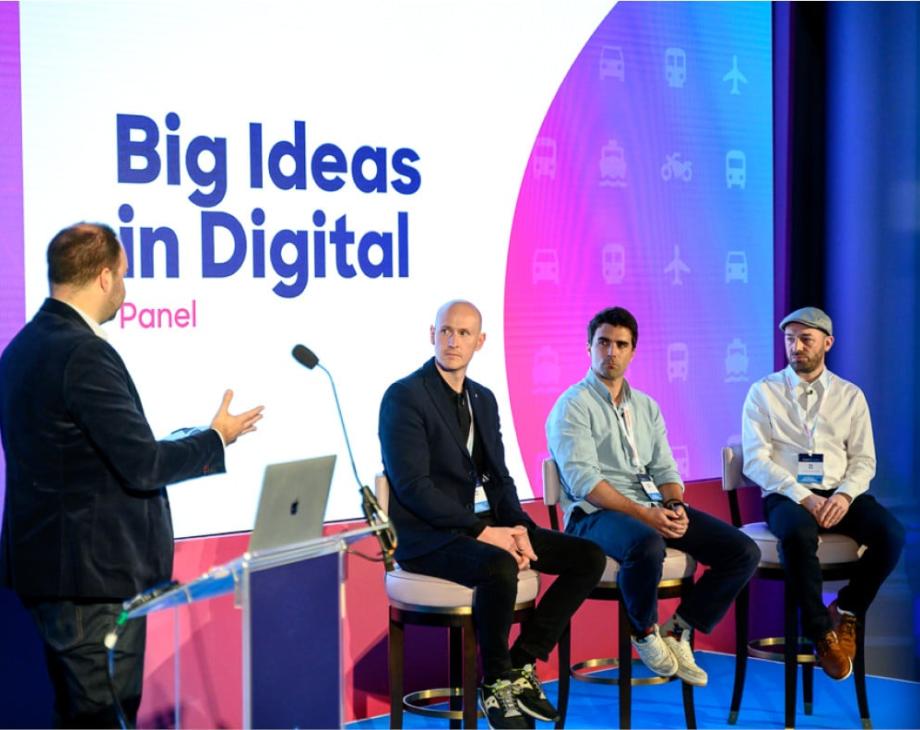 Color photo of Big Ideas in Digital panel at Acquia Engage