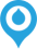 upside down acquia droplet with a standard acquia droplet int he center