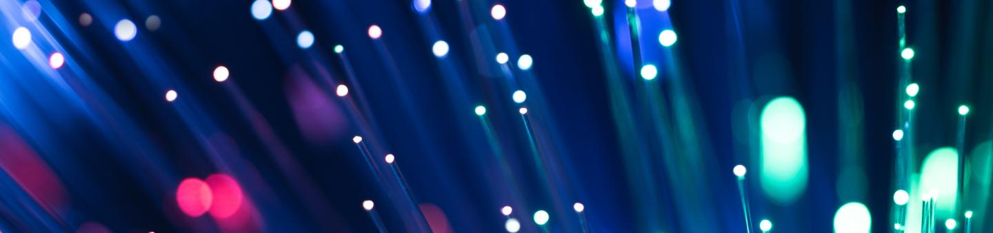 Close up of fiber optic lights