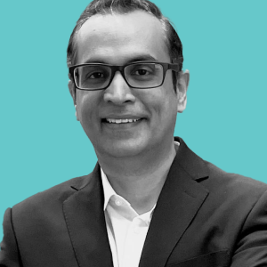 Balki Subramanian Headshot with teal background