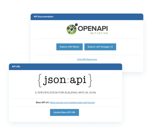 acquia cms product screenshots