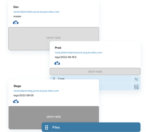 Cloud platform product screenshots