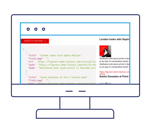navy computer illustration with screenshot