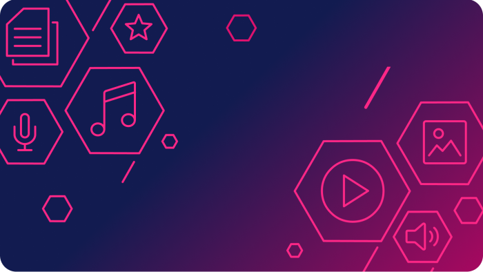 illustrative icons for brand assets such as images, videos, and documents