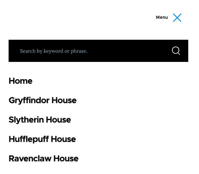 Nav Menu Example