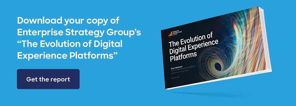 CTA image with cover of Evolution of Digital Experience Platforms report