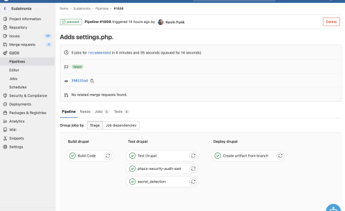 Screenshot of Acquia Code Studio interface and features