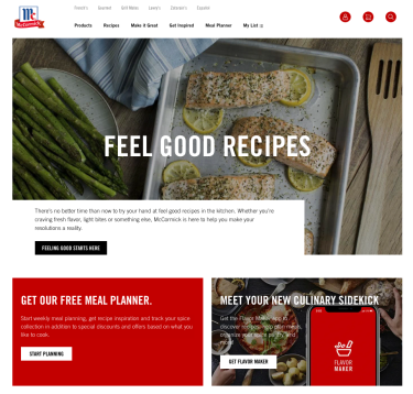 McCormick website homepage