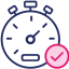 Pink Stop watch with checkbox next to it